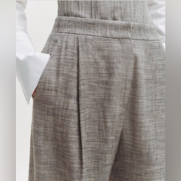 TWP GREENWICH AVENUE PANT NOVEL SUITING Light heather grey Linen Wool size 0 NWT - Picture 2 of 8